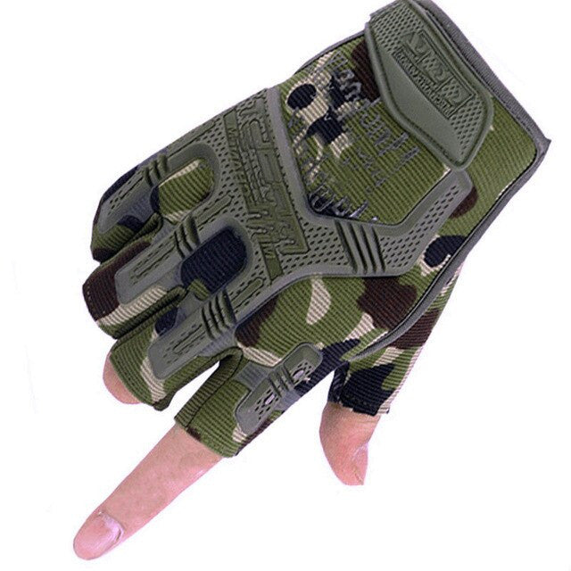 Tactical Military Gloves Half Finger Paintball Airsoft  Gloves Protective Gear-6
