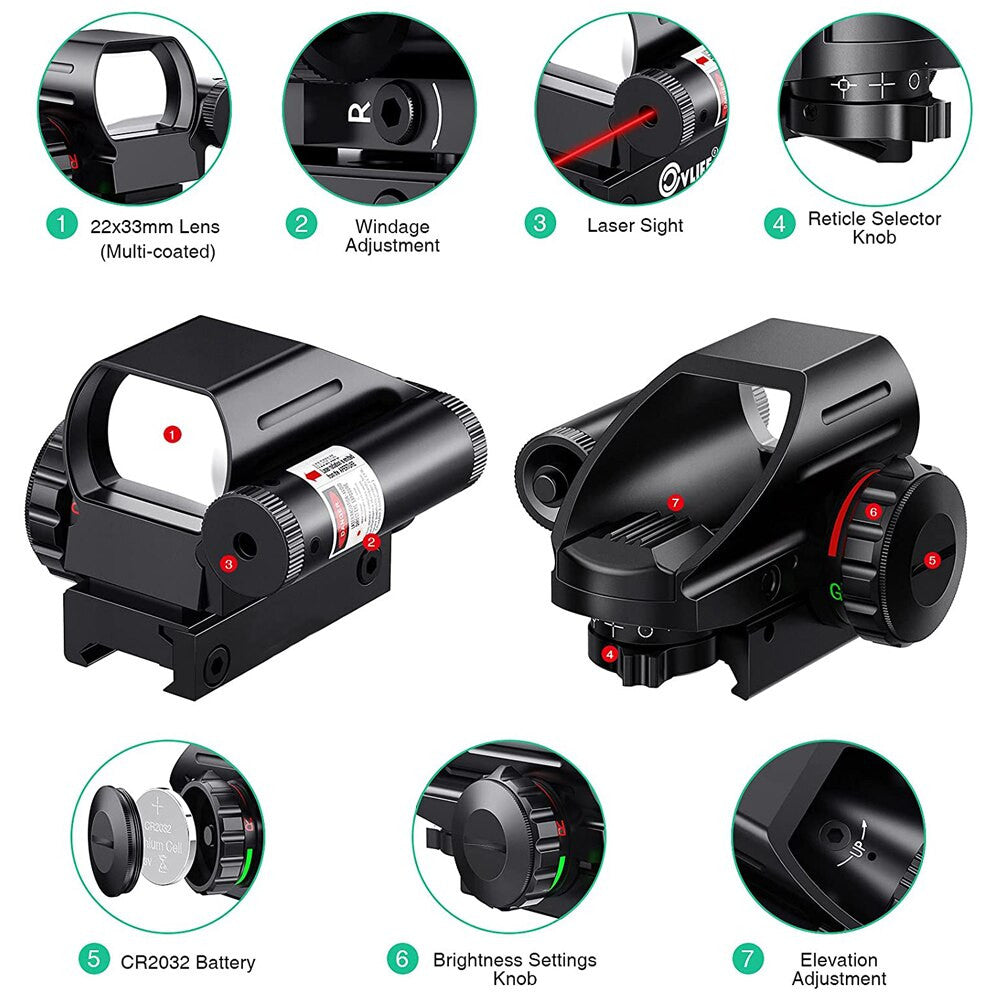 Tactical Reflex Red Green Laser Scope-3