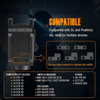 800 Lumen Mini Pistol Light Tactical LED Airsoft-3