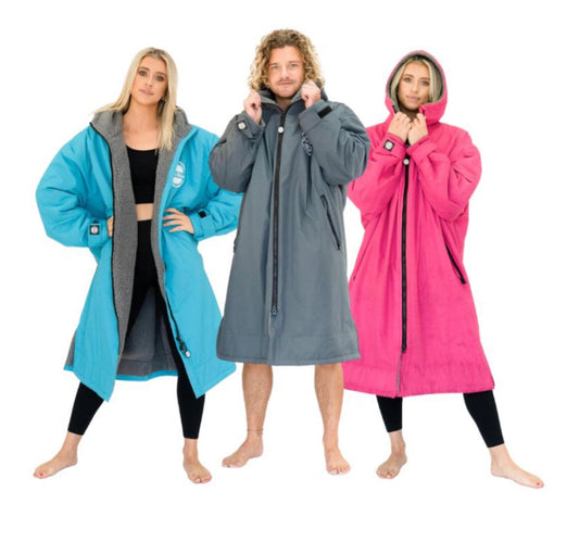FREE BEANIE | Recycled Fleece Changing Robe “FatWrap” | Waterproof |Beach | Swimming | Surfing | Coat