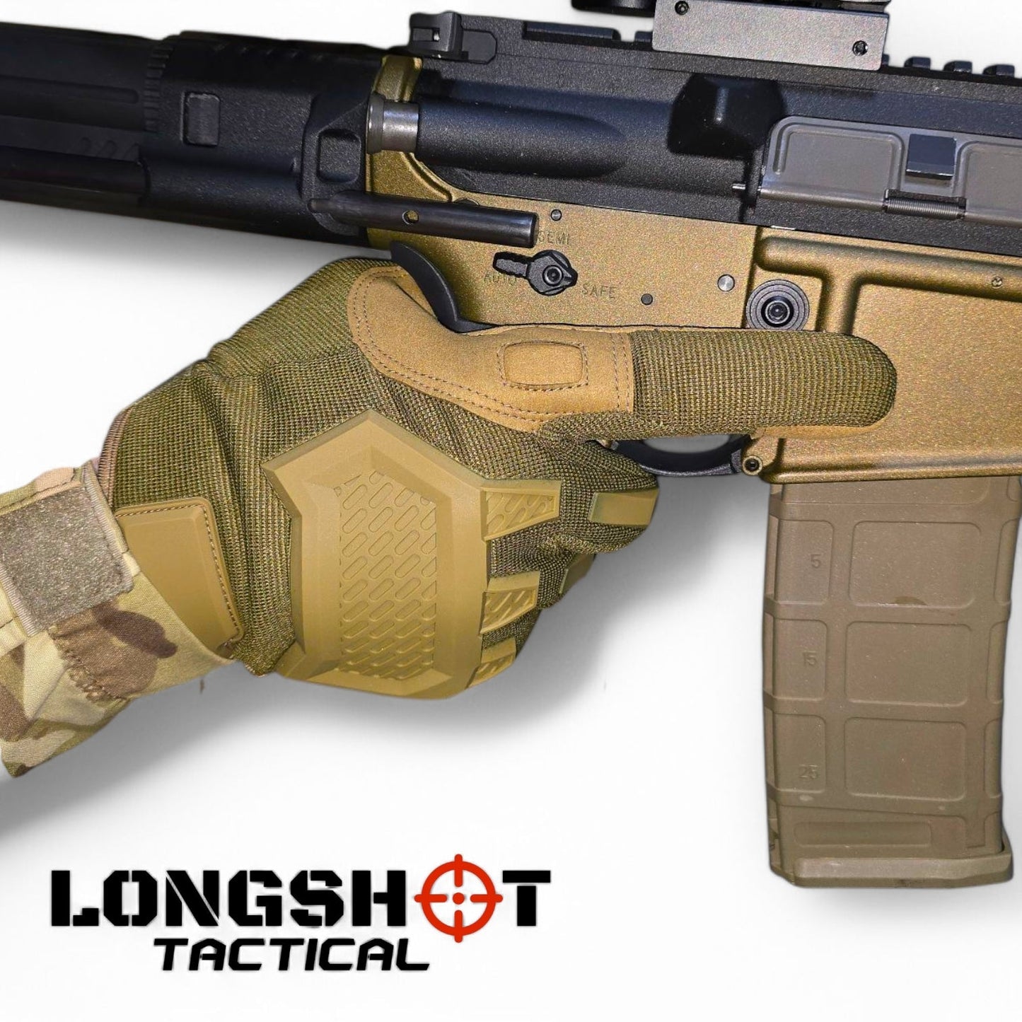 Longshot Tactical Airsoft Gloves With Knuckle Protection
