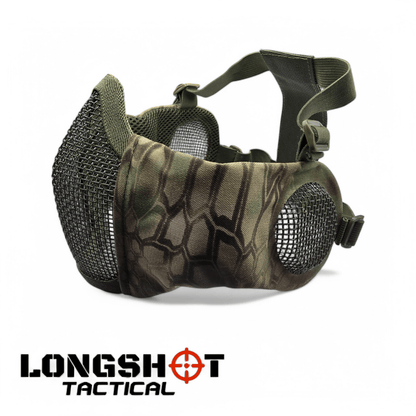 Longshot Tactical Airsoft Mesh Face Mask - Reptile