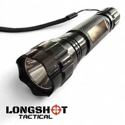 Longshot Tactical Flashlight with 20mm Rail Attachment and Switch