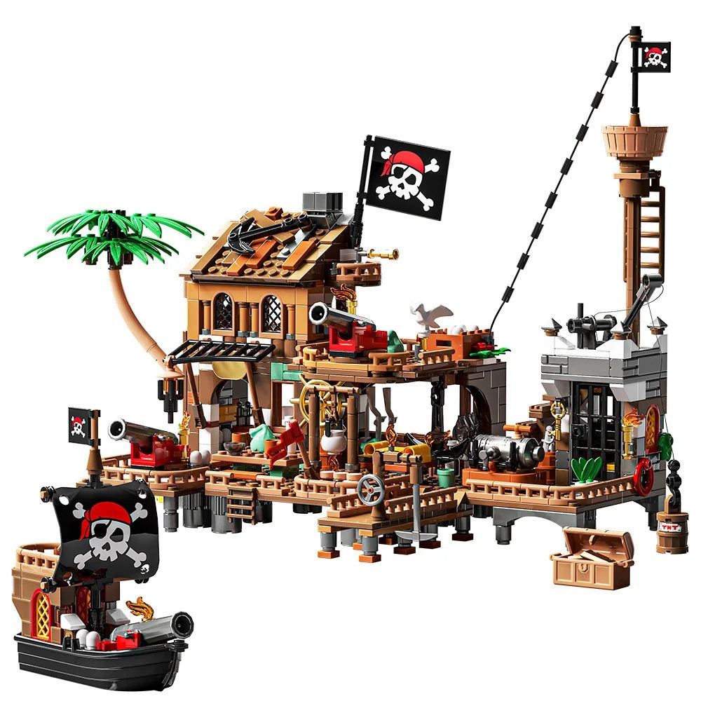 868 Piece Pirate Wharf Building Block Set