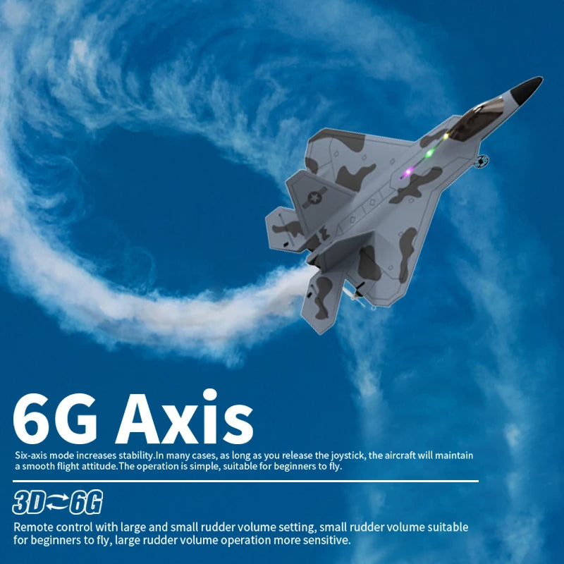 F22 Raptor 2.4G 4CH 3D 6G RC Plane