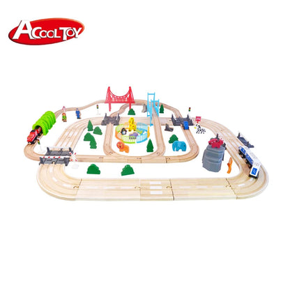 Acooltoy AC7520 | Multirail Wooden Train Set