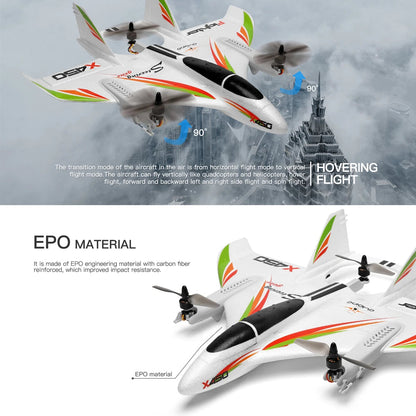 Wltoys | XKS X450 3D 6G 6CH Fixed Wing VTOL RC Plane 1500mAh Battery