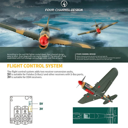 WLtoys | A220 P40 4ch 6G/3D RC Stunt Plane