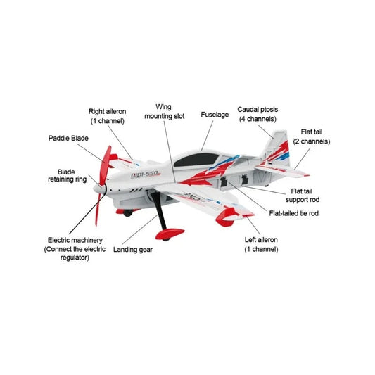Sky Challenger Swift One QIDI-550 6Ch 3D 500mm Wingspan Brushless RC plane