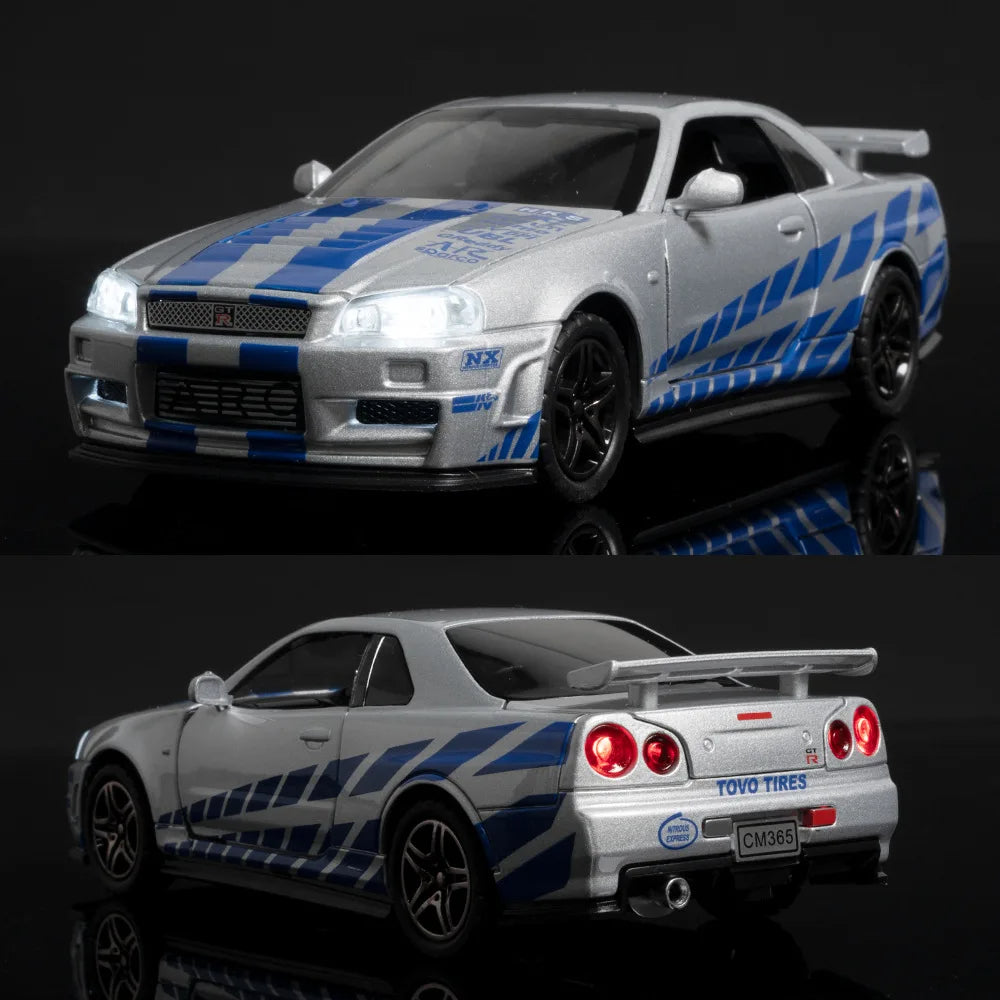 Replica Skyline Ares GTR R34 Diecast Sports Car