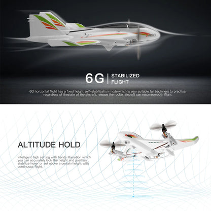 Wltoys | XKS X450 3D 6G 6CH Fixed Wing VTOL RC Plane 1500mAh Battery