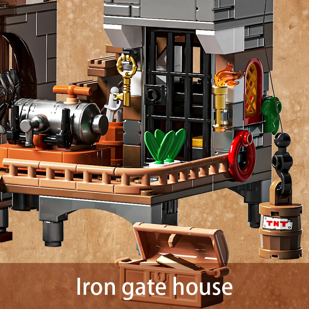 868 Piece Pirate Wharf Building Block Set