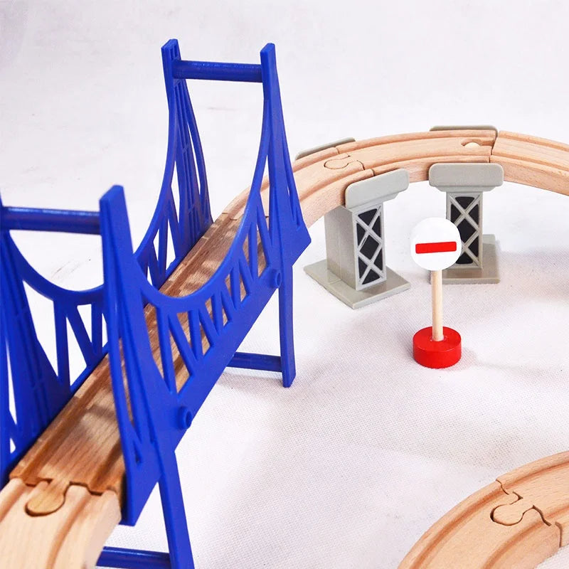 Acooltoy AC7505 City 44+ Piece Wooden Train Set