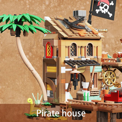 868 Piece Pirate Wharf Building Block Set