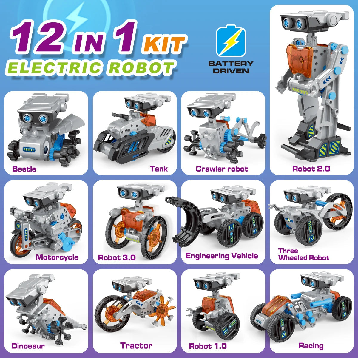 DIY Electric Robot Pro edition 12 in 1 Model