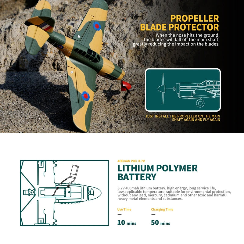 WLtoys | A220 P40 4ch 6G/3D RC Stunt Plane