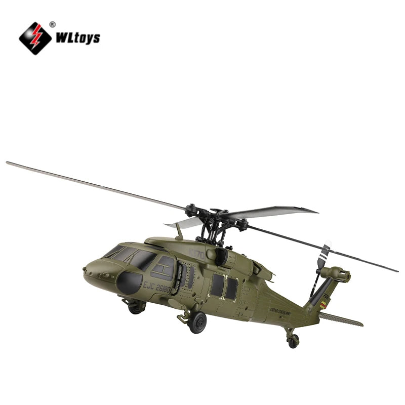 WLtoys | K170 Black Hawk 6 Axis Gyroscope 4Ch Optical Flow RC Helicopter