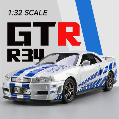 Replica Skyline Ares GTR R34 Diecast Sports Car