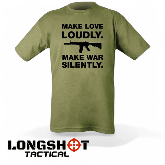 Make Love Loudly T-shirt – Olive Green