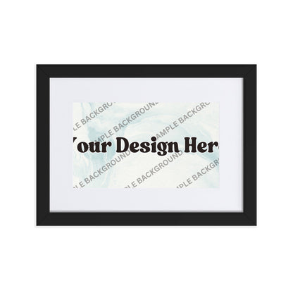 Design Your Own Matte Paper Framed Poster With Mat