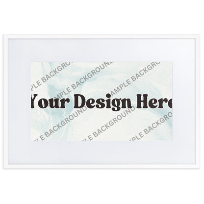 Design Your Own Matte Paper Framed Poster With Mat