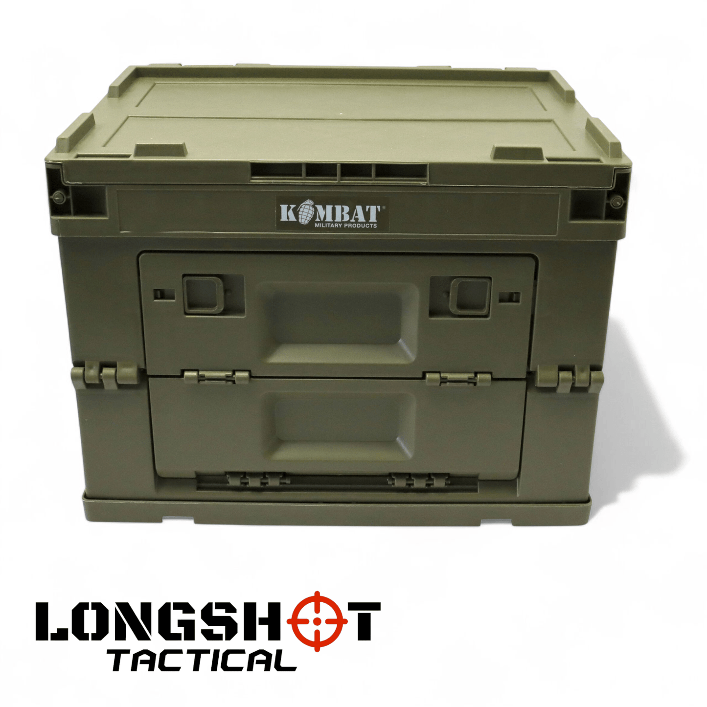 Kombat UK Military Folding Storage Box Storage Stackable Camping - Olive Green