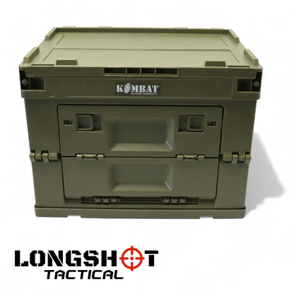 Kombat UK Military Folding Storage Box Storage Stackable Camping - Olive Green