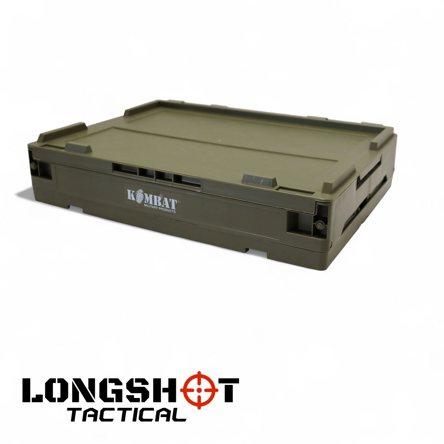 Kombat UK Military Folding Storage Box Storage Stackable Camping - Olive Green