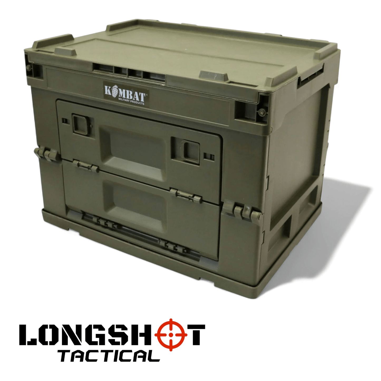 Kombat UK Military Folding Storage Box Storage Stackable Camping - Olive Green