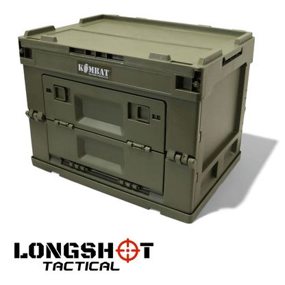 Kombat UK Military Folding Storage Box Storage Stackable Camping - Olive Green