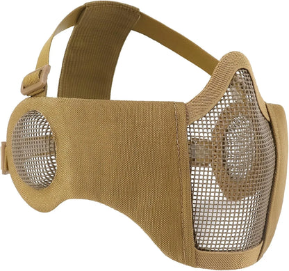 Votagoo Airsoft Mesh Mask Tactical Foldable Half Mesh Mask-6