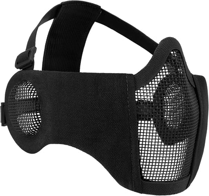 Votagoo Airsoft Mesh Mask Tactical Foldable Half Mesh Mask-5