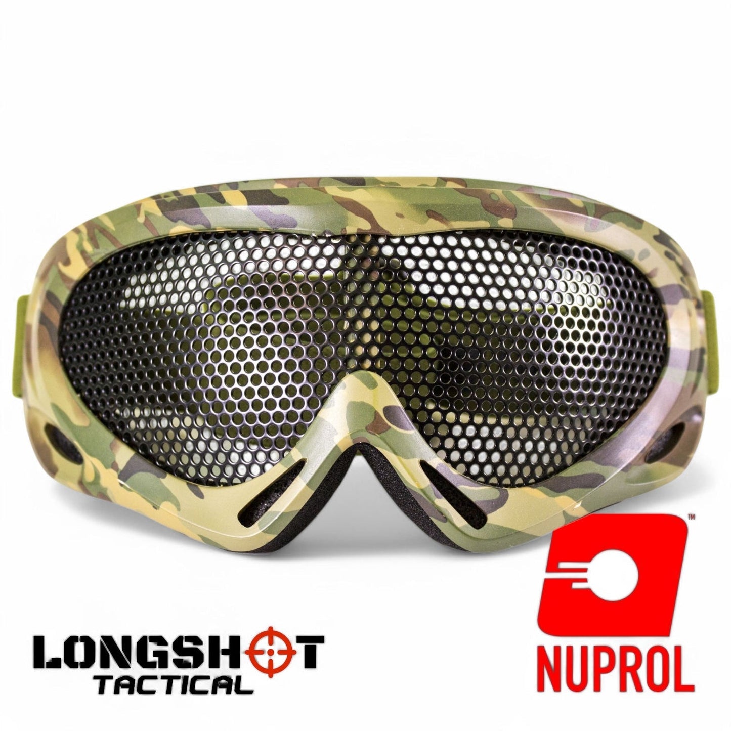 Nuprol Pro Tactical Airsoft mesh goggles - Large, Camo