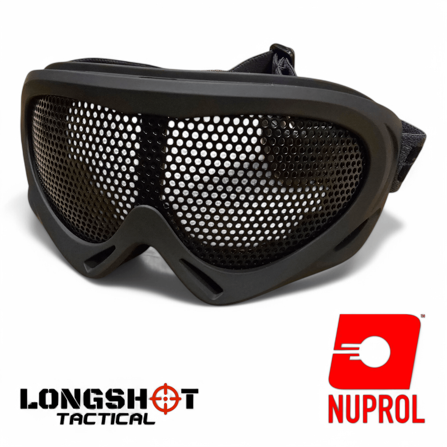 Nuprol Pro Tactical Airsoft mesh goggles - Large, Grey.