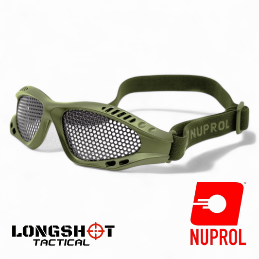 Nuprol Tactical Airsoft Shades Eye Protection - Green, Small