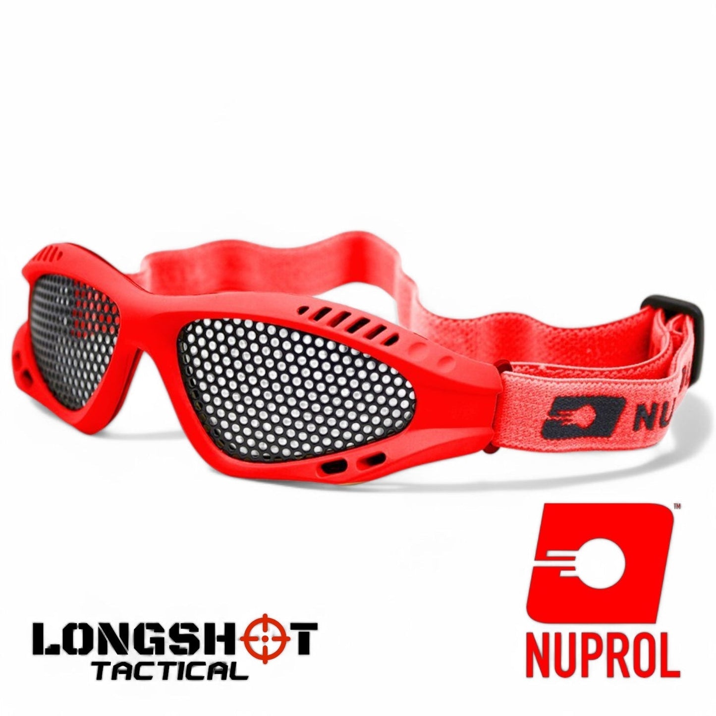 Nuprol Tactical Airsoft Shades Eye Protection - Red, Small