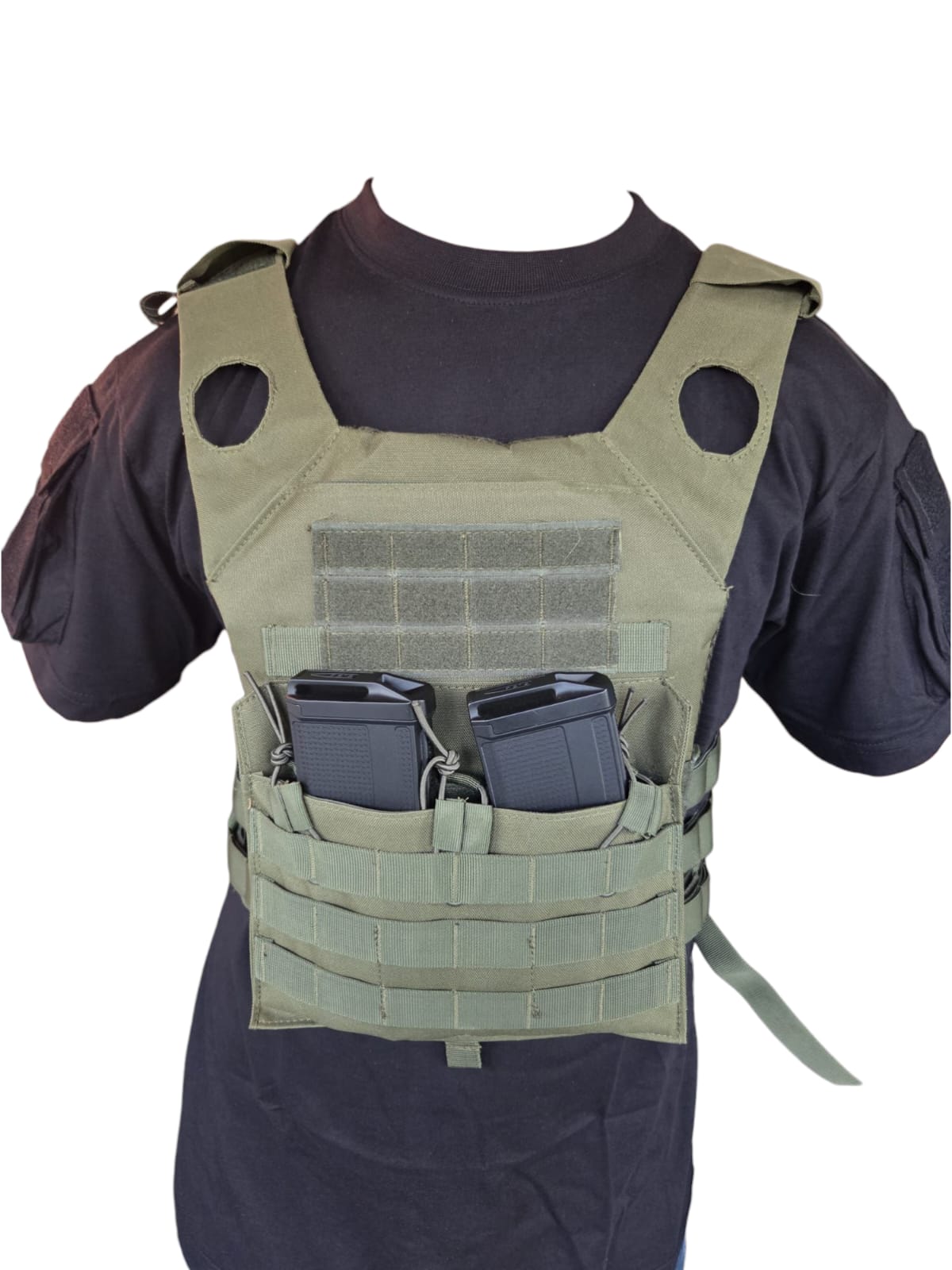 Olive Green Chest Rig Plate Carrier Vest