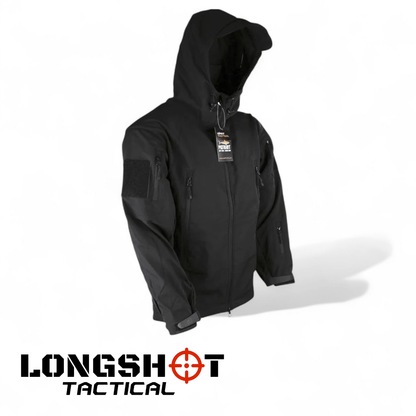 PATRIOT Tactical Soft Shell Fleece Lined Jacket – Black | Longshot Tactical