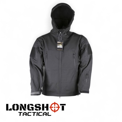 PATRIOT Tactical Soft Shell Fleece Lined Jacket – Black | Longshot Tactical