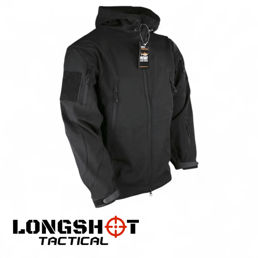 PATRIOT Tactical Soft Shell Fleece Lined Jacket – Black | Longshot Tactical