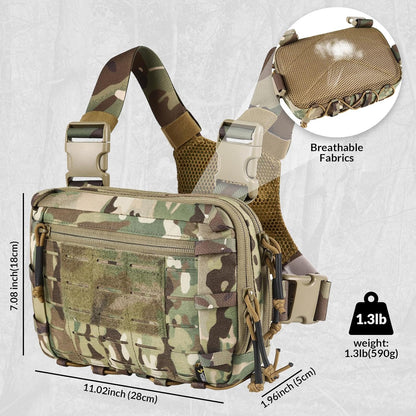 Votagoo Tactical Chest Pack EDC Chest Bag 2L Utility Molle Chest Rig Pouch-2