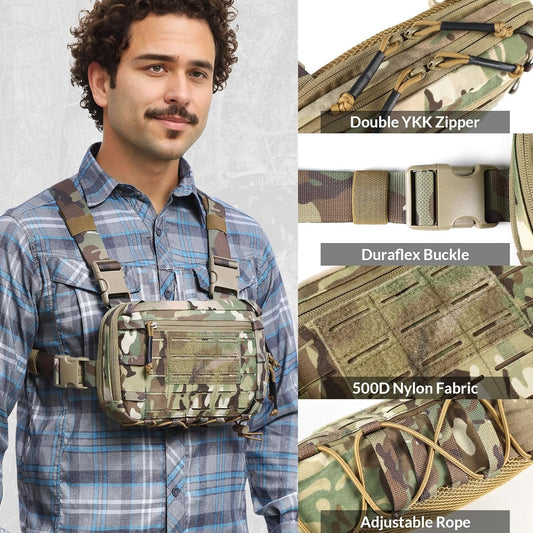 Votagoo Tactical Chest Pack EDC Chest Bag 2L Utility Molle Chest Rig Pouch-1