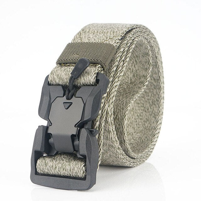 Military Tactical Belt Men Canvas Adjustable Magnetic Head Army Combat Nylon Belts Waistband Heavy Duty Airsoft Gears-4