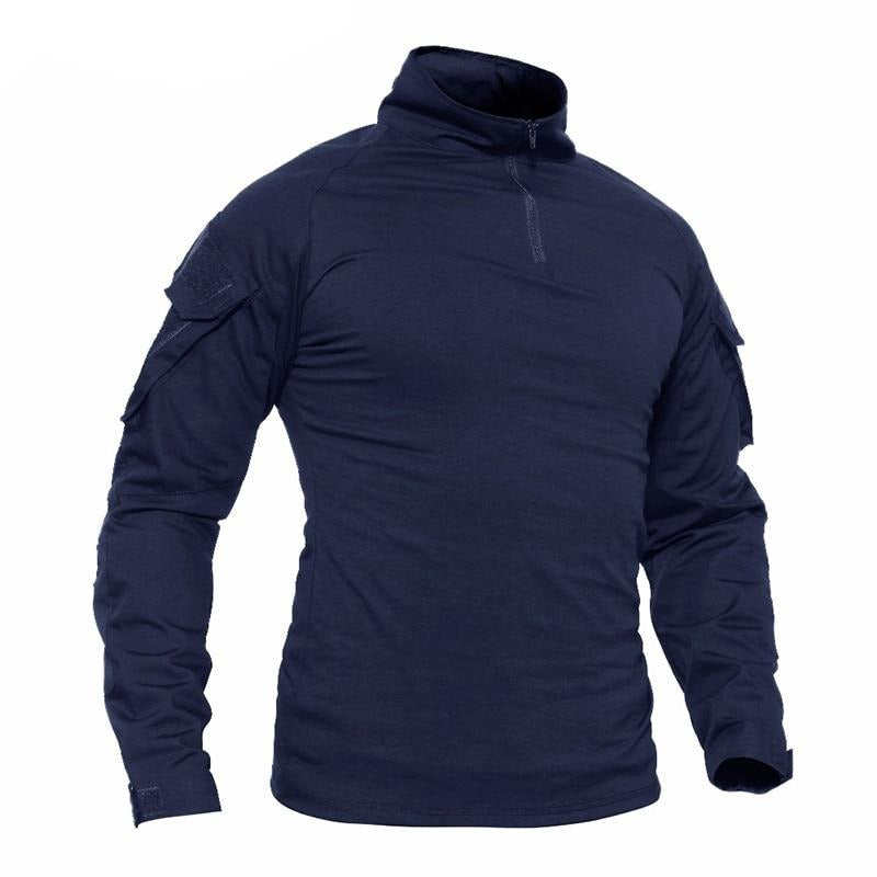 T-shirts Men Camouflage Tactical Combat T-shirts Long Sleeve Military Army tshirts Multicam Airsoft Paintball Top Tees-3