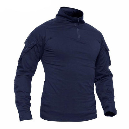 T-shirts Men Camouflage Tactical Combat T-shirts Long Sleeve Military Army tshirts Multicam Airsoft Paintball Top Tees-3
