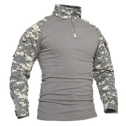 T-shirts Men Camouflage Tactical Combat T-shirts Long Sleeve Military Army tshirts Multicam Airsoft Paintball Top Tees-5