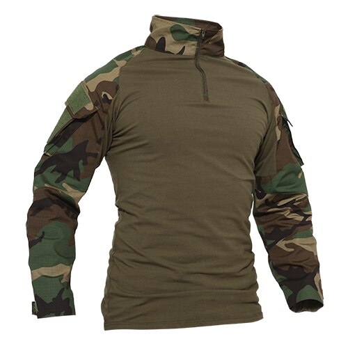 T-shirts Men Camouflage Tactical Combat T-shirts Long Sleeve Military Army tshirts Multicam Airsoft Paintball Top Tees-10