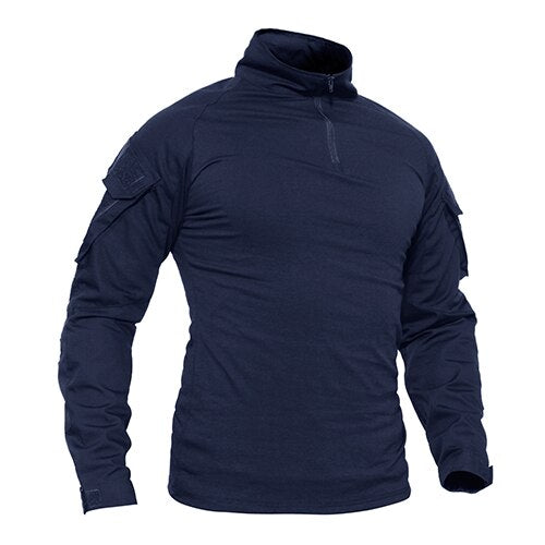 T-shirts Men Camouflage Tactical Combat T-shirts Long Sleeve Military Army tshirts Multicam Airsoft Paintball Top Tees-2