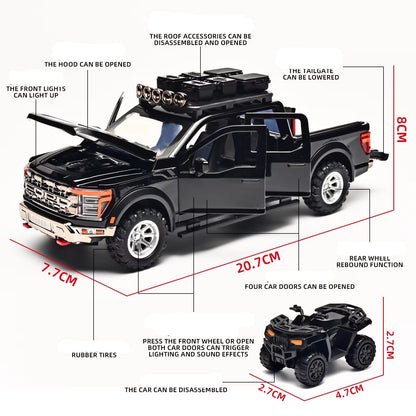 1:24 Replica F150 Off Road Pickup Diecast Alloy Car Model