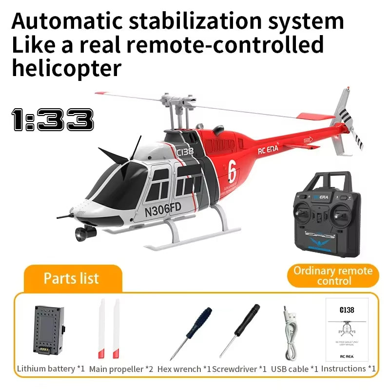 Rc Era C138 1:33 Six Channel Single Paddle Aileron Helicopter Without Optical Flow